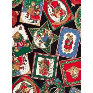 Vintage Concord Old Victorian Cotton Fabric Christmas Joan Kessler 1yd 12" x 43"